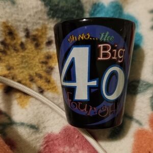 Black and Blue 'Big 40' Shot Glass